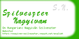 szilveszter nagyivan business card